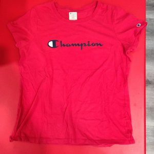 Champion red Tee men's size L